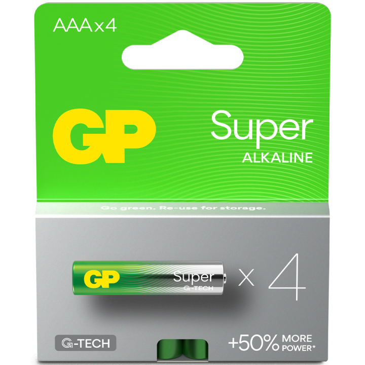 Batterijen Super Alkaline AAA 4-pak in de groep Creëren & Hobby / Hobbytoebehoren / Batterijen bij Voorcrea (134790)