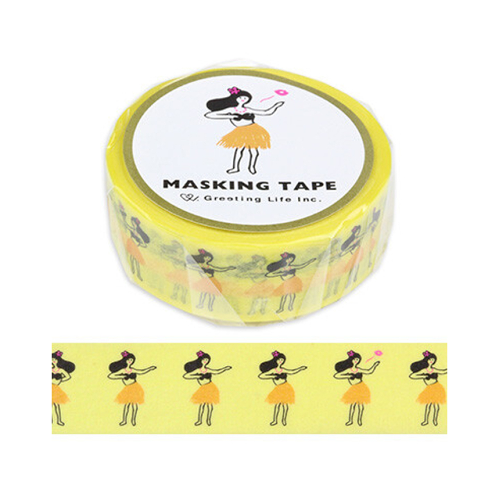 Washi-tape Hula Girl in de groep Creëren & Hobby / Hobbytoebehoren / Washi Tape bij Voorcrea (134815)