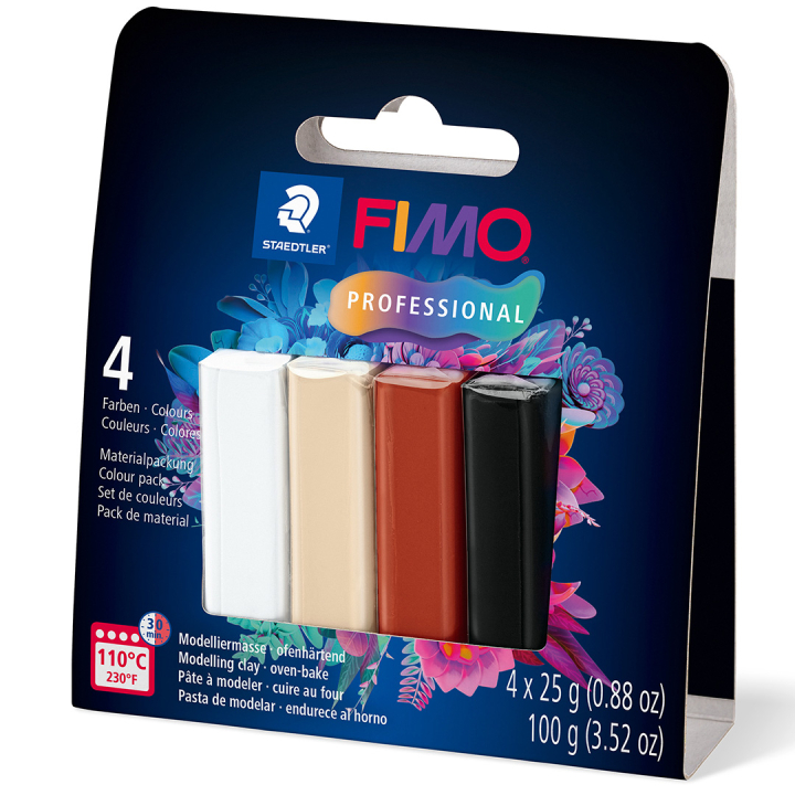 FIMO Professional half blocks Basic 4 x 25 g in de groep Kundsegment / Kundsegment Kids bij Voorcrea (134989)