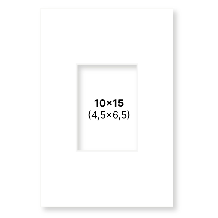 Passe-partout Wit 10x15 cm in de groep Creëren & Hobby / Organiseren / Lijsten / Passe-partout bij Voorcrea (135101)