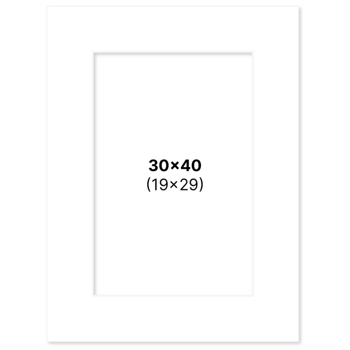 Passe-partout Wit 30x40 cm in de groep Creëren & Hobby / Organiseren / Lijsten / Passe-partout bij Voorcrea (135108)