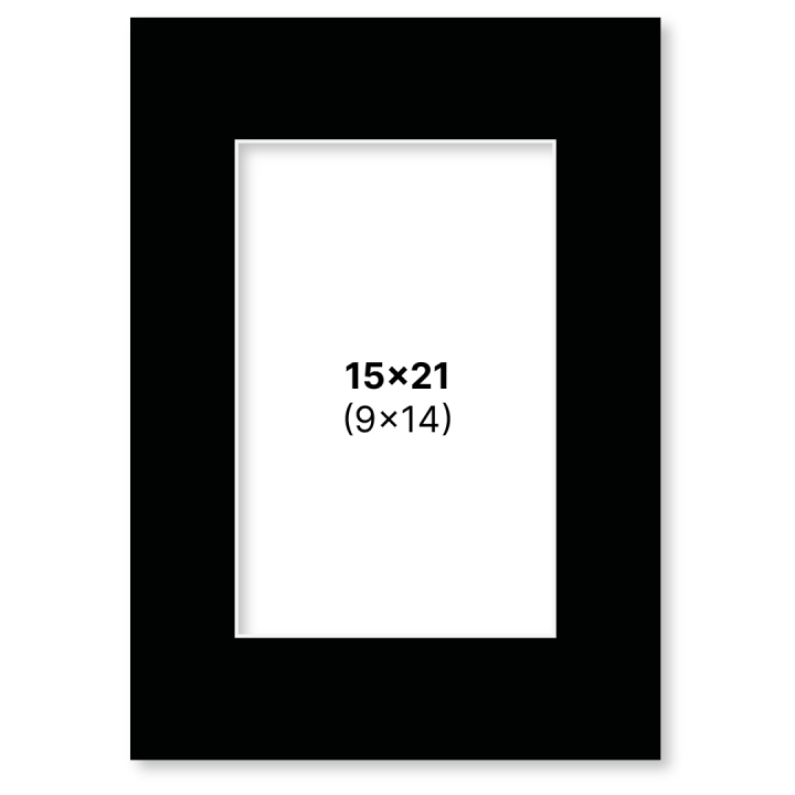 Passe-partout Zwart 15x21 cm in de groep Creëren & Hobby / Organiseren / Lijsten / Passe-partout bij Voorcrea (135115)
