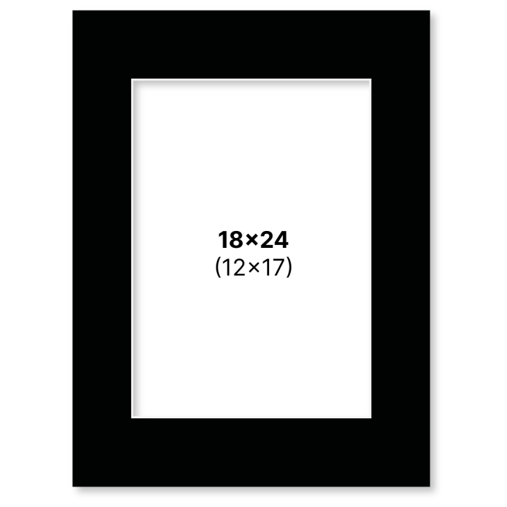 Passe-partout Zwart 18x24 cm in de groep Creëren & Hobby / Organiseren / Lijsten / Passe-partout bij Voorcrea (135116)