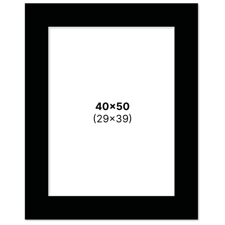 Passe-partout Zwart 40x50 cm in de groep Creëren & Hobby / Organiseren / Lijsten / Passe-partout bij Voorcrea (135122)