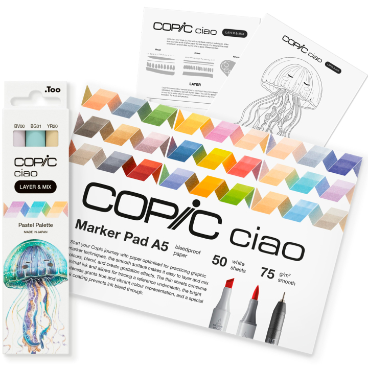 Ciao Layer & Mix 2D Starter Set Pastel in de groep Pennen / Kunstenaarspotloden en -stiften / Illustratiemarkers bij Voorcrea (135132)