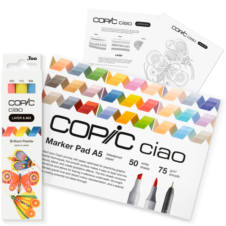 Ciao Layer & Mix 2D Starter Set Brilliant in de groep Pennen / Kunstenaarspotloden en -stiften / Illustratiemarkers bij Voorcrea (135134)