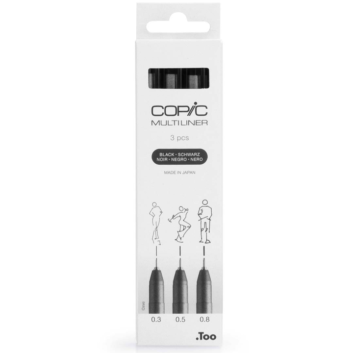 Multiliner Classic 3-set Black Medium in de groep Pennen / Schrijven / Fineliners bij Voorcrea (135149)