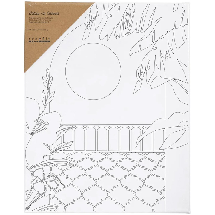 Canvas met print 24x30cm 360g Zonnig terras in de groep Kunstenaarsmateriaal / Atelier / Schilderdoeken / Canvas acrylverf bij Voorcrea (135418)