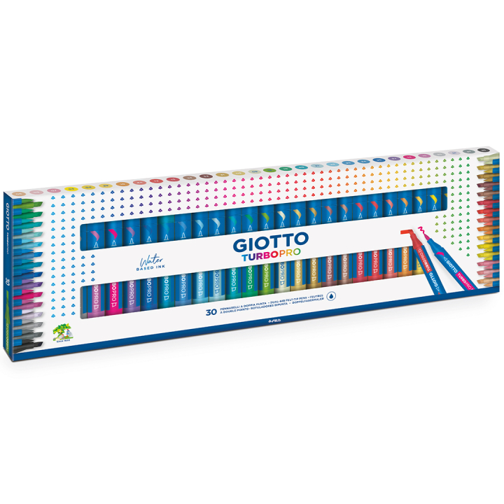 Turbo Pro Dual Tip Marker Pen 30-set in de groep Pennen / Kunstenaarspotloden en -stiften / Aquarelmarkers bij Voorcrea (135468)