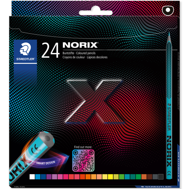 Kleurpotloden Norix 24-pack in de groep Kids / Kinderpotloden en -stiften / Kleurpotloden voor kinderen bij Voorcrea (135515)