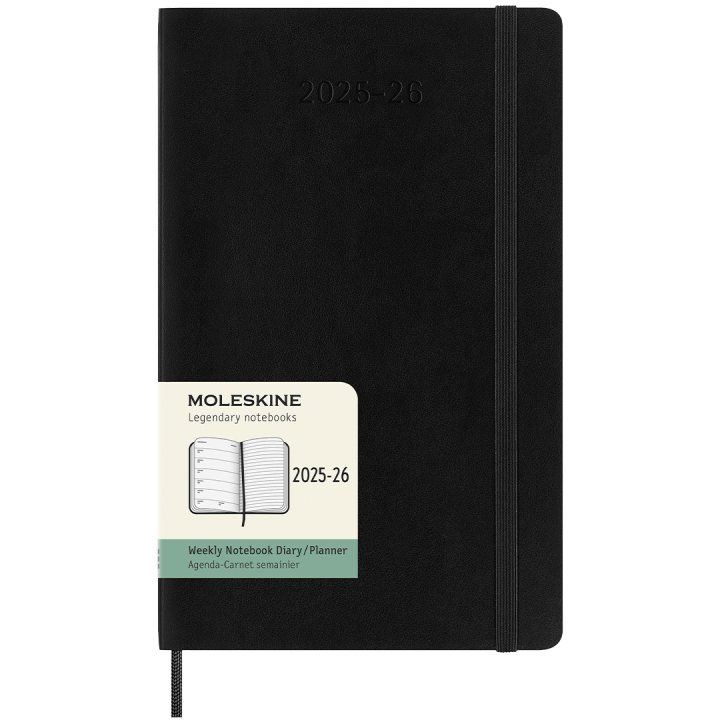 Kalender 18M WeekNote Soft Cover Large Black in de groep Papier & Blokken / Kalenders en agenda's / 18 maanden agenda's bij Voorcrea (135588)