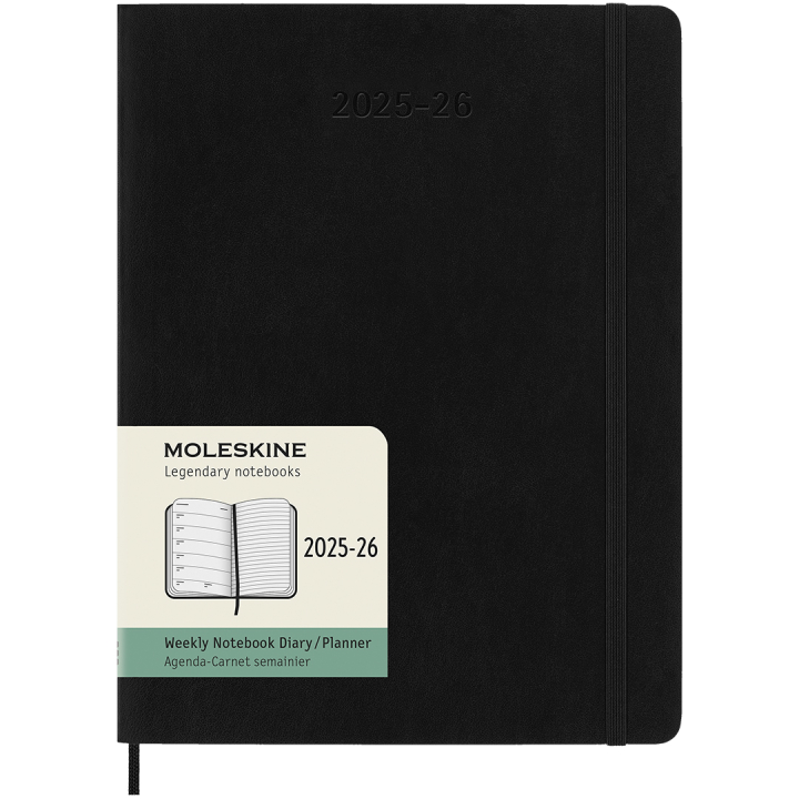 Kalender 18M WeekNote Soft Cover XL Black in de groep Papier & Blokken / Kalenders en agenda's / 18 maanden agenda's bij Voorcrea (135589)