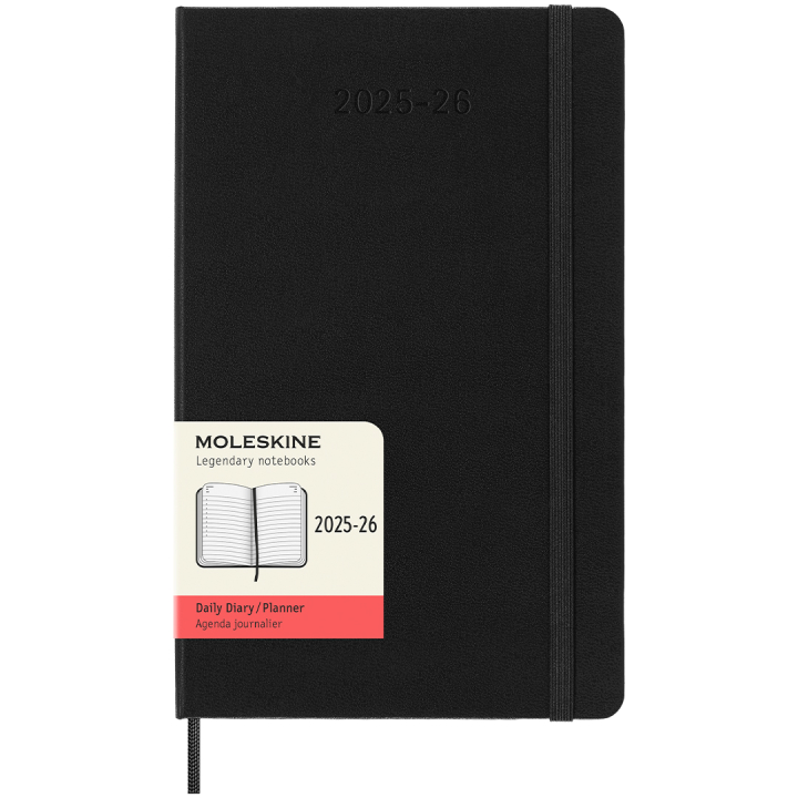 Kalender 18M Daily Hard Cover Large Black in de groep Papier & Blokken / Kalenders en agenda's / 18 maanden agenda's bij Voorcrea (135596)