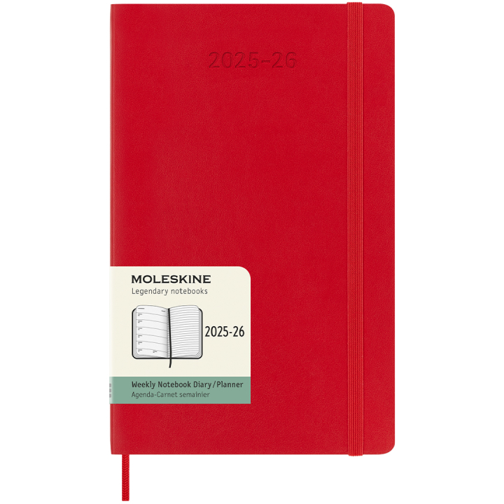 Kalender 18M WeekNote Soft Cover Large Red in de groep Papier & Blokken / Kalenders en agenda's / 18 maanden agenda's bij Voorcrea (135600)