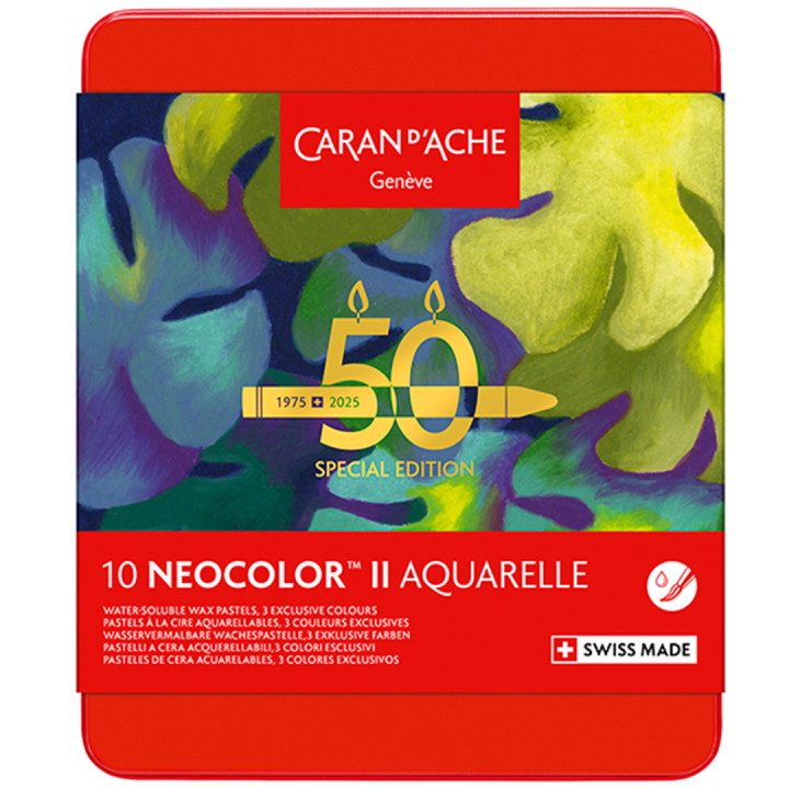 Neocolor II Aquarelle 50 Years Lush 10-set in de groep Kunstenaarsmateriaal / Kunstenaarsverf / Pastel / Wax pastels bij Voorcrea (135628)