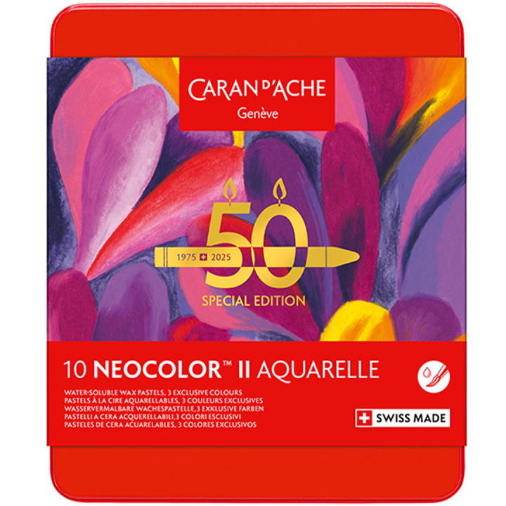 Neocolor II Aquarelle 50 Years Pop 10-set in de groep Kunstenaarsmateriaal / Kunstenaarsverf / Pastel / Wax pastels bij Voorcrea (135630)