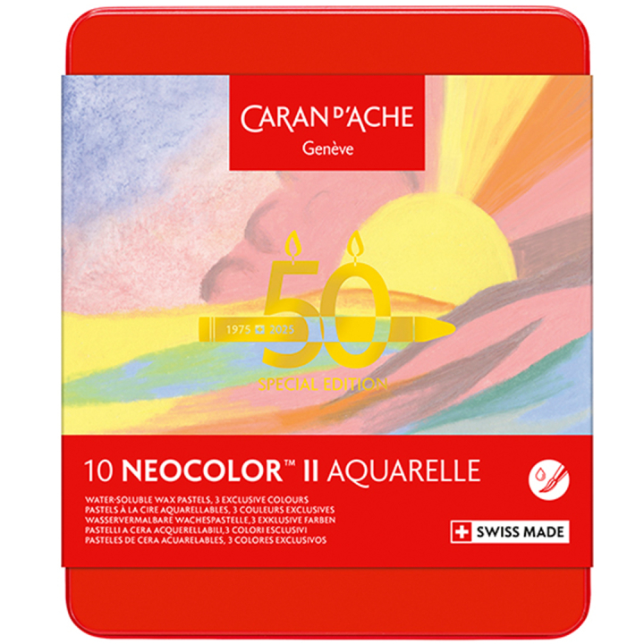 Neocolor II Aquarelle 50 Years Pastel 10-set in de groep Kunstenaarsmateriaal / Kunstenaarsverf / Pastel / Wax pastels bij Voorcrea (135631)