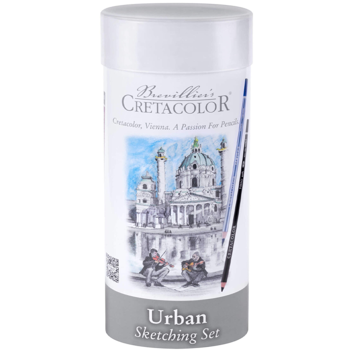 Cretacolor Urban Sketching Set 22-delig in de groep Pennen / Kunstenaarspotloden en -stiften / Schetspotloden bij Voorcrea (135649)