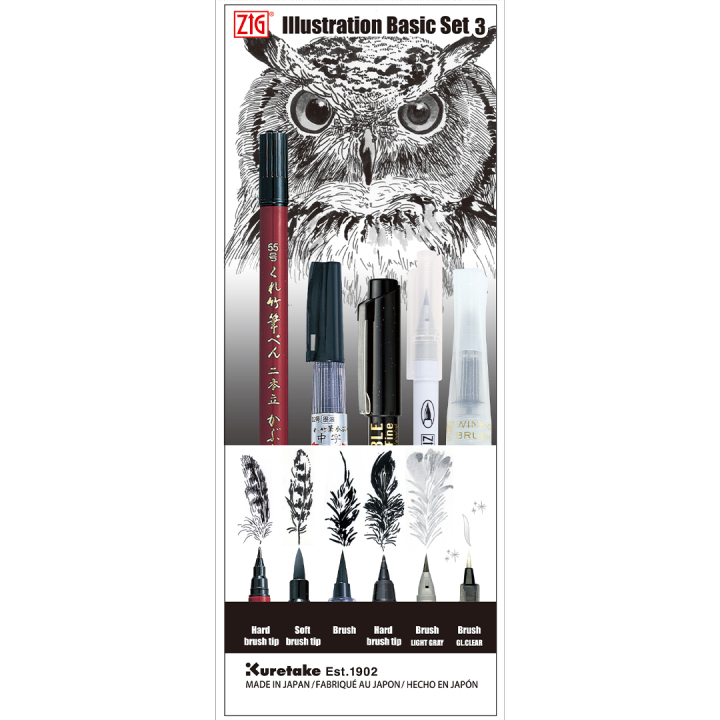 Inktober Illustration Basic 5-set in de groep Pennen / Kunstenaarspotloden en -stiften / Brushpennen bij Voorcrea (135666)
