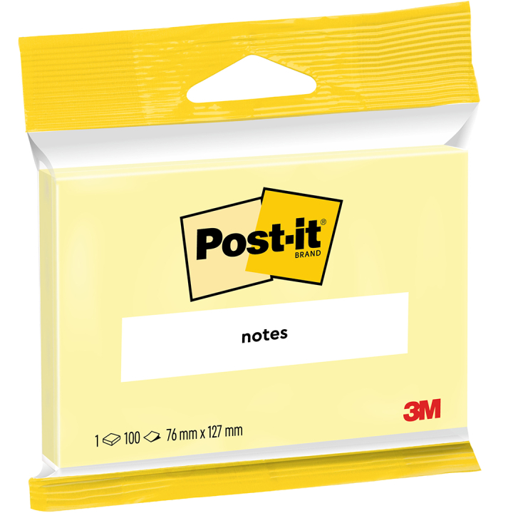 Post-it 76x127 Geel in de groep Papier & Blokken / Schrijven en noteren / Post-it en notitieblokjes bij Voorcrea (135695)