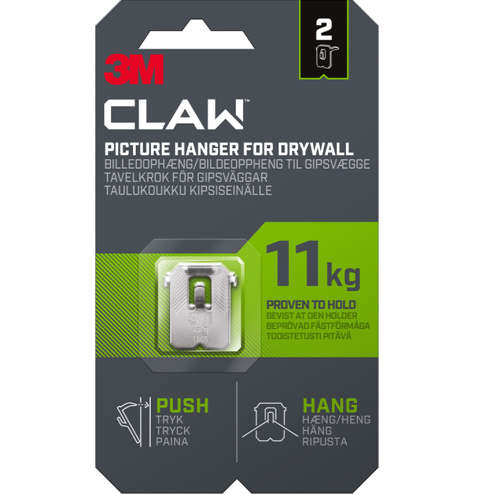Claw Tavelhaak voor gipswand 11 kg 2-pack in de groep Creëren & Hobby / Organiseren / Lijsten / Ophangsysteem voor lijsten bij Voorcrea (135735)