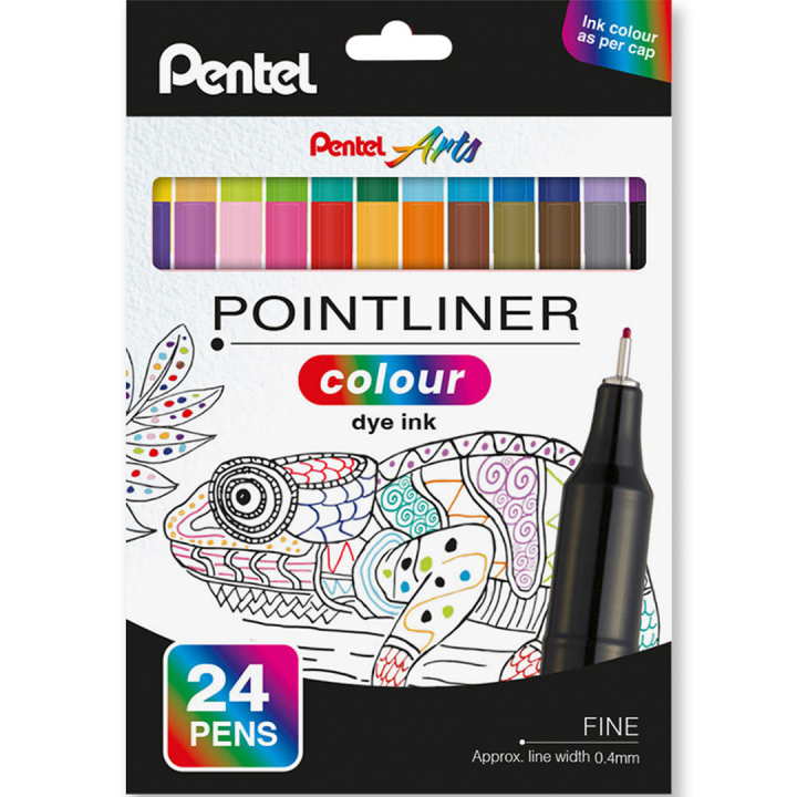 Pointliner Colour 24-set in de groep Pennen / Kunstenaarspotloden en -stiften / Viltstiften bij Voorcrea (135773)