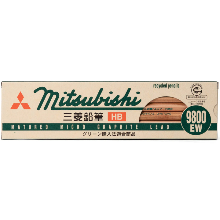 Potlood Mitsubishi 9800EW 12-pack in de groep Kunstenaarsmateriaal / Krijt en potloden / Grafiet en potloden bij Voorcrea (135801_r)