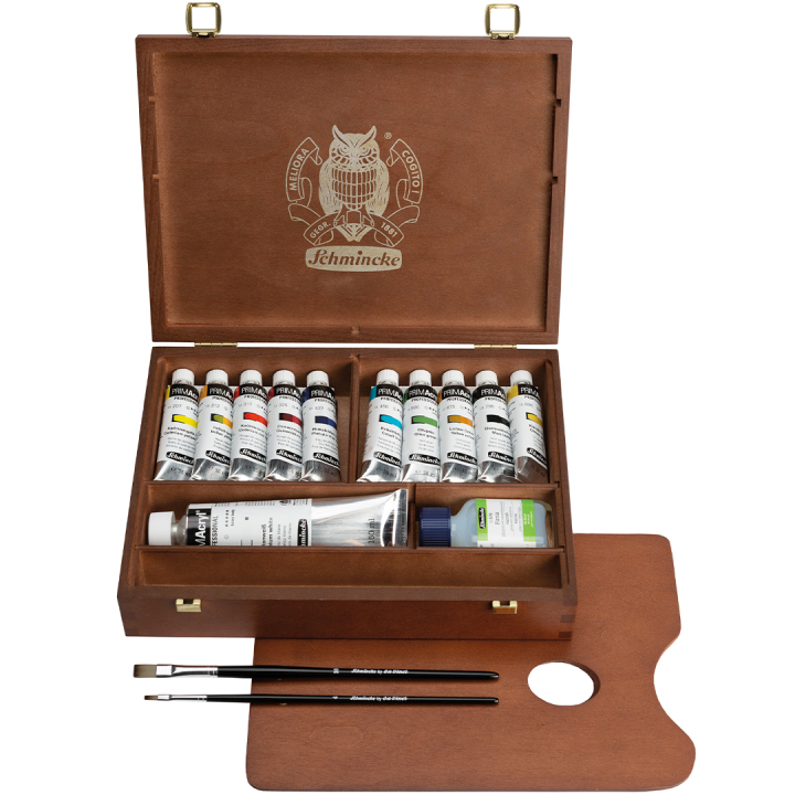 PRIMAcryl Acrylverf Wooden Box set in de groep Kunstenaarsmateriaal / Kunstenaarsverf / Acrylverf bij Voorcrea (136014)