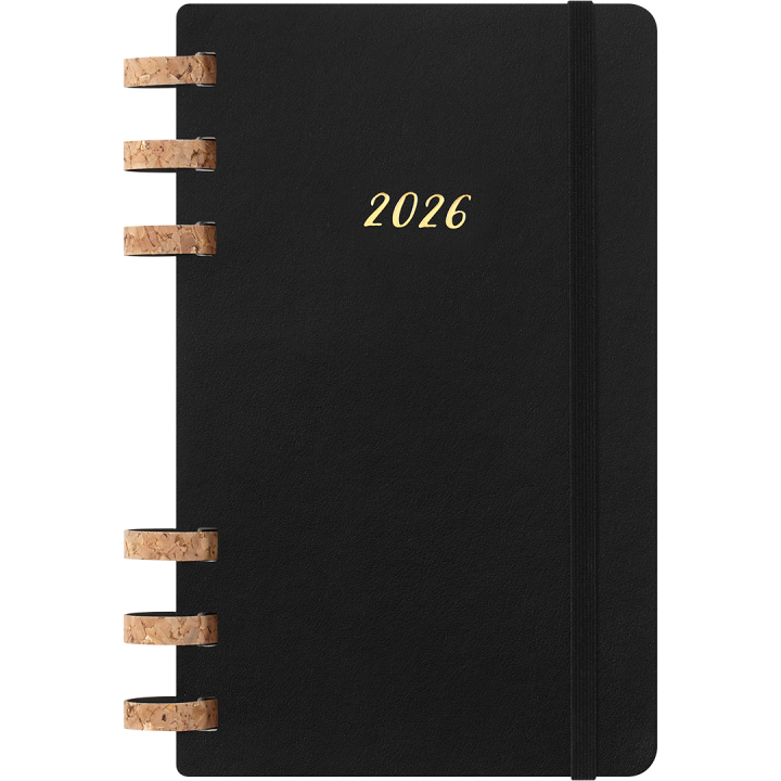Kalender 12M Spiral Planner 2026 Large Black in de groep Papier & Blokken / Kalenders en agenda's / 12 maanden agenda's bij Voorcrea (136104)