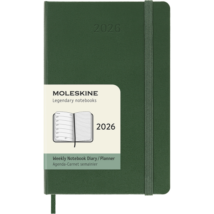 Kalender 12M Weekly Notebook 2026 Hardcover Pocket Myrtle Green in de groep Papier & Blokken / Kalenders en agenda's / 12 maanden agenda's bij Voorcrea (136120)
