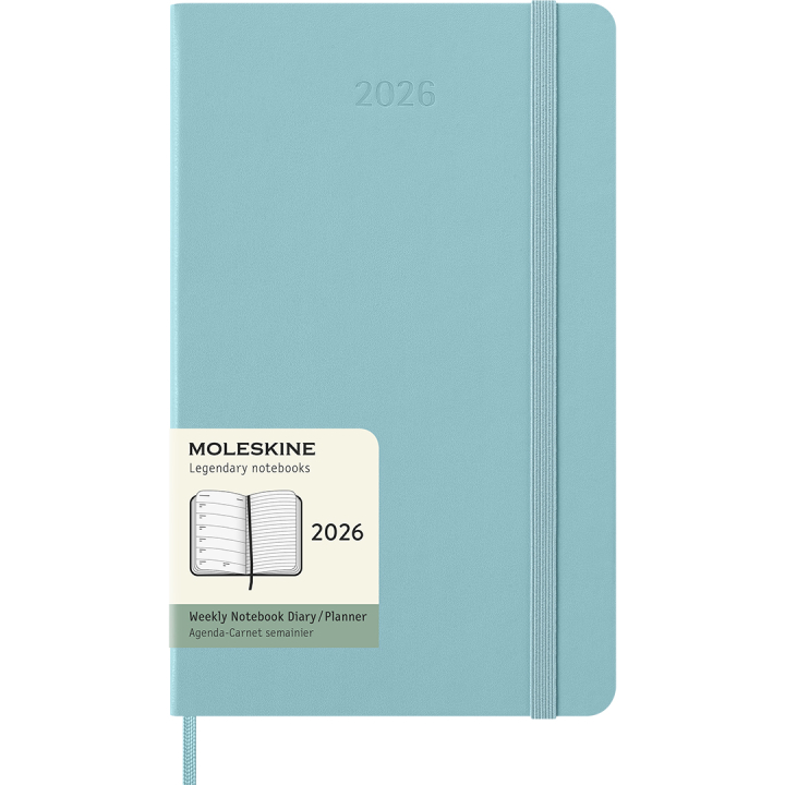Kalender 12M Weekly Notebook 2026 Hardcover Large Aquamarine in de groep Papier & Blokken / Kalenders en agenda's / 12 maanden agenda's bij Voorcrea (136132)
