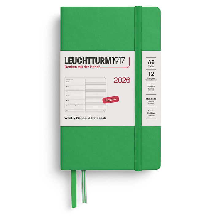 Kalender Weekly Planner & Notebook 2026 A6 Spring Leaf in de groep Papier & Blokken / Kalenders en agenda's / 12 maanden agenda's bij Voorcrea (136234)
