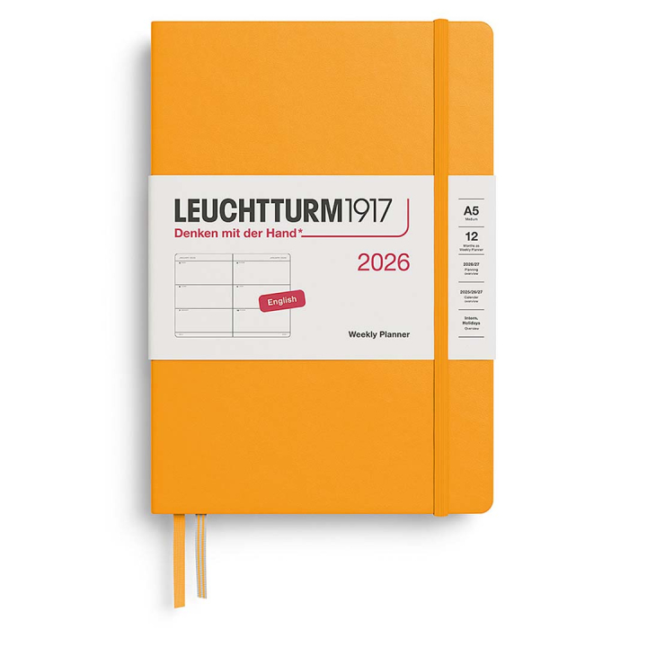 Kalender Weekly Planner 2026 A5 Rising Sun in de groep Papier & Blokken / Kalenders en agenda's / 12 maanden agenda's bij Voorcrea (136254)