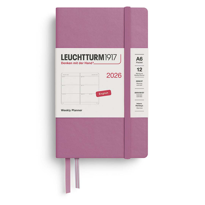 Kalender Weekly Planner 2026 A6 Dusty Rose in de groep Papier & Blokken / Kalenders en agenda's / 12 maanden agenda's bij Voorcrea (136260)
