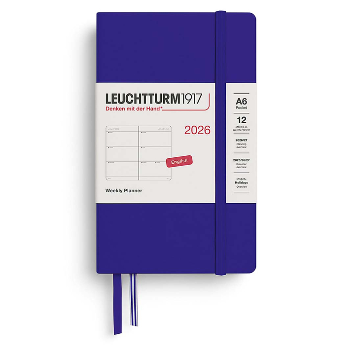 Kalender Weekly Planner 2026 A6 Ink in de groep Papier & Blokken / Kalenders en agenda's / 12 maanden agenda's bij Voorcrea (136266)