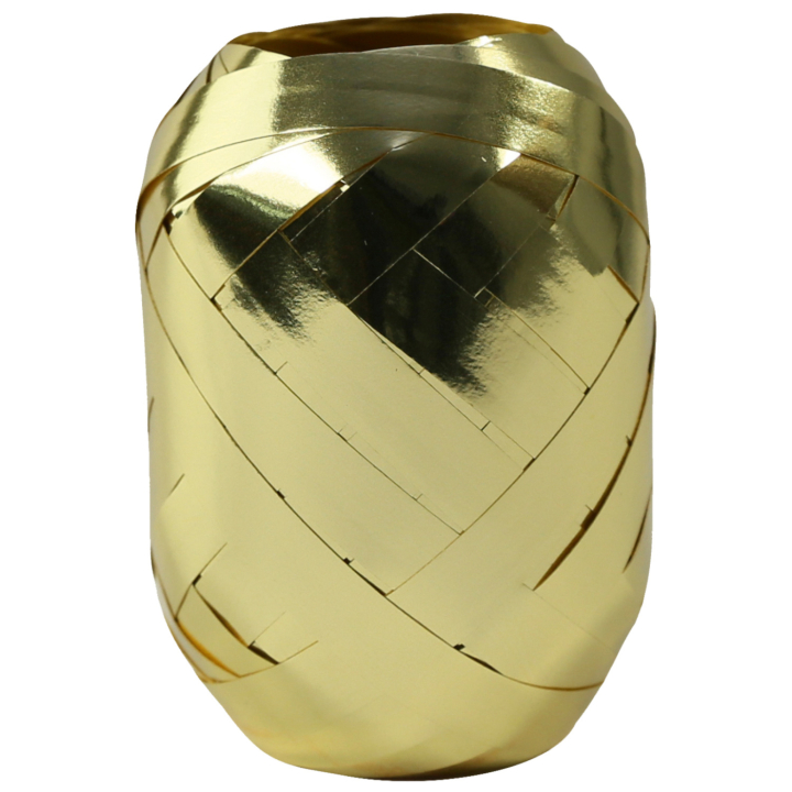 Cadeaulint Metallic 10m x 7 mm Goud in de groep Creëren & Hobby / Feestdagen en seizoenen / Inpakken bij Voorcrea (136411)