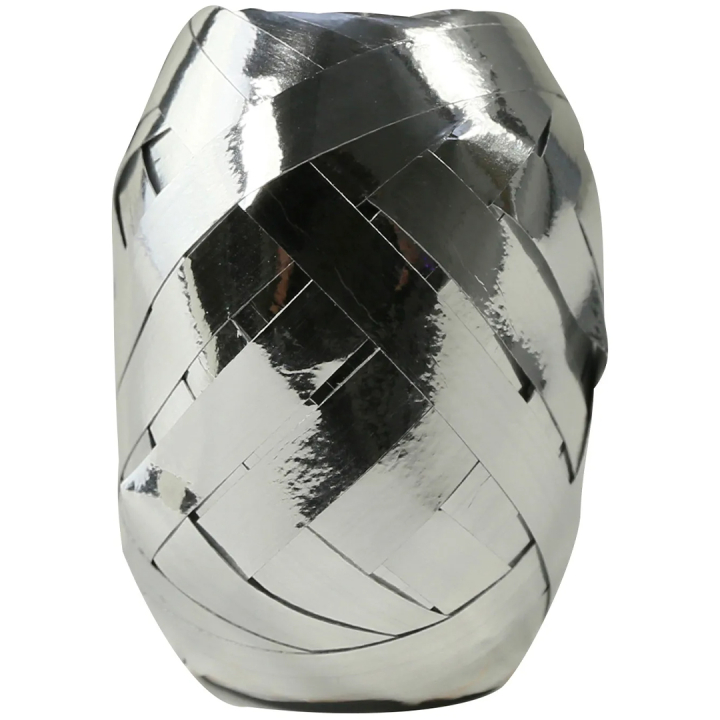 Cadeaulint Metallic 10m x 7 mm Zilver in de groep Creëren & Hobby / Feestdagen en seizoenen / Inpakken bij Voorcrea (136412)