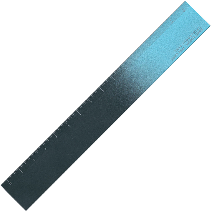 Liniaal Aluminium 15 cm Black/Turquoise in de groep Creëren & Hobby / Hobbytoebehoren / Linialen bij Voorcrea (136440)