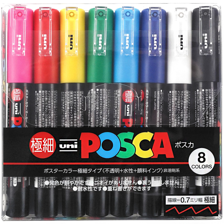 Posca PC-1MC Standard tones 8-set in de groep Product series / Posca PC-1MC bij Voorcrea (136458)