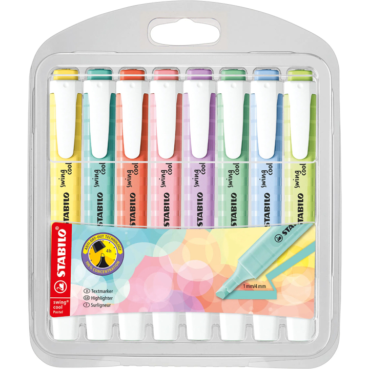 Swing Cool Pastel 8-pack Set 1 in de groep Pennen / Labelen en kantoor / Markeerstiften bij Voorcrea (136793)