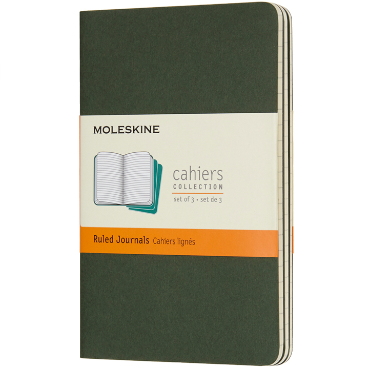 Cahier Notebook Pocket Green Gelijnd in de groep Papier & Blokken / Schrijven en noteren / Notitieboeken bij Voorcrea (136809)