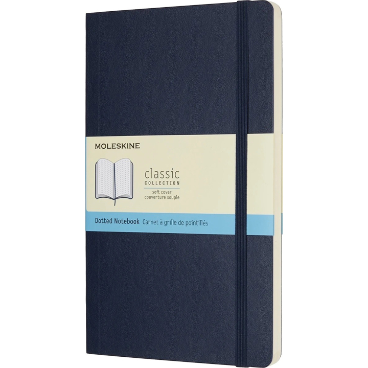 Classic Soft Cover Notebook Large Blue Dotted in de groep Papier & Blokken / Schrijven en noteren / Notitieboeken bij Voorcrea (136828)