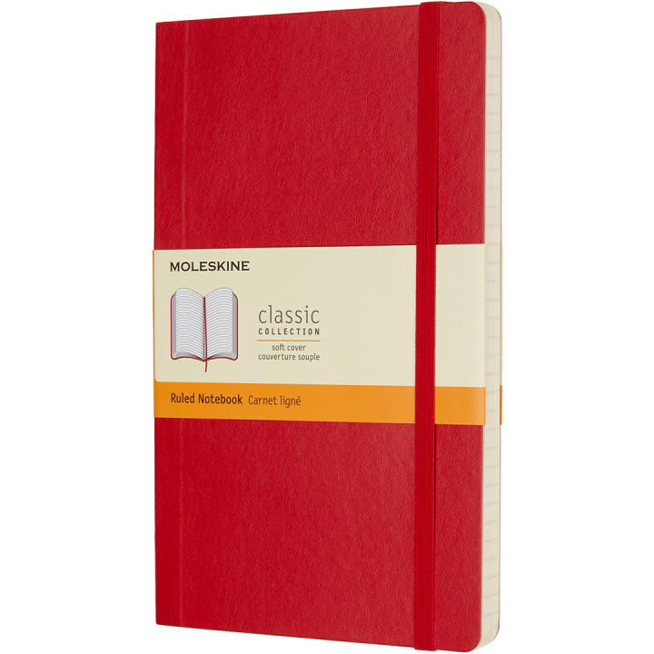 Classic Soft Cover Notebook Large Red in de groep Papier & Blokken / Schrijven en noteren / Notitieboeken bij Voorcrea (136830_r)