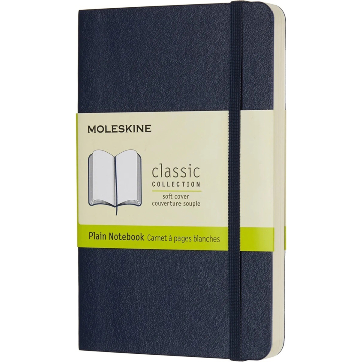 Classic Soft Cover Notebook Pocket Blue Ongelinieerd in de groep Papier & Blokken / Schrijven en noteren / Notitieboeken bij Voorcrea (136832)