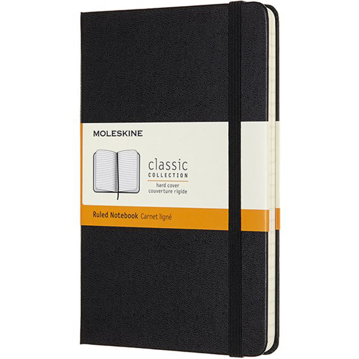 Classic Hard Cover Notebook Medium Black in de groep Papier & Blokken / Schrijven en noteren / Notitieboeken bij Voorcrea (136838_r)