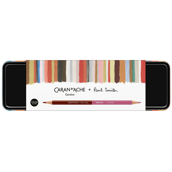 Bicolor Paul Smith 12‑set + penseel in de groep Pennen / Kunstenaarspotloden en -stiften / Aquarelpotloden bij Voorcrea (137004)
