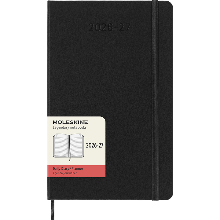 Kalender 18M Daily Hard Cover Large Black in de groep Papier & Blokken / Kalenders en agenda's / 18 maanden agenda's bij Voorcrea (137016)