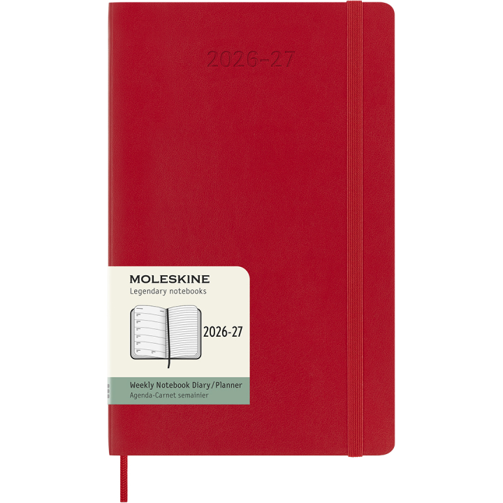 Kalender 18M WeekNote Soft Cover Large Red in de groep Papier & Blokken / Kalenders en agenda's / 18 maanden agenda's bij Voorcrea (137020)