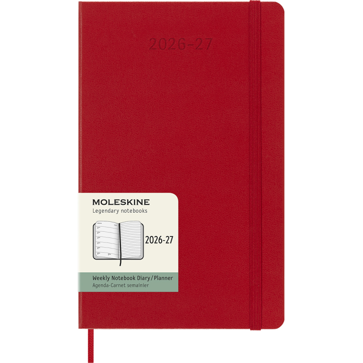 Kalender 18M WeekNote Hard Cover Large Red in de groep Papier & Blokken / Kalenders en agenda's / 18 maanden agenda's bij Voorcrea (137022)