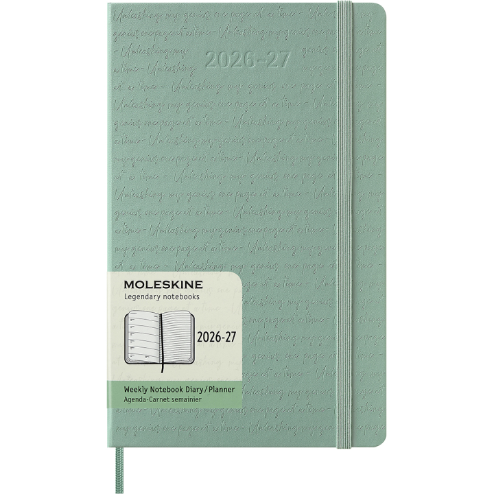 Kalender 18M WeekNote Hard Cover Large Sage Green in de groep Papier & Blokken / Kalenders en agenda's / 18 maanden agenda's bij Voorcrea (137024)